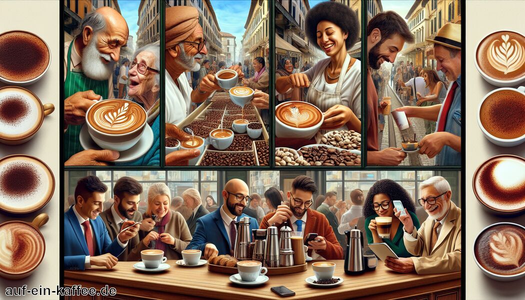Kaffeegenuss in Cafés und bei Freunden   - Die Kaffeekultur in Italien » Ein Genuss für die Sinne